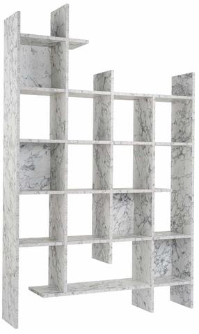 Grāmatu plaukts Kalune Design Manco, marmora krās., 188 cm x 122 cm x 25.5 cm