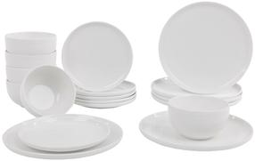 Pusdienu servīze Ambition Perline, porcelāna, balta krās., 18 gab.