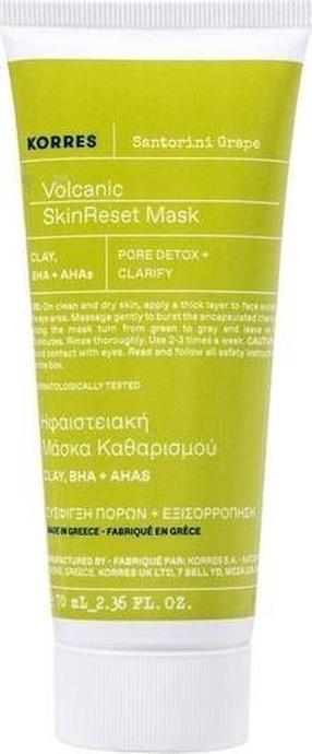 Veido kaukė Korres Volcanic SkinReset, 70 ml