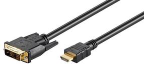 Kabelis MicroConnect HDM191811 DVI-D, HDMI, 1 m, juoda sp.