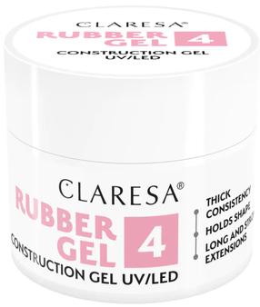 Gēls nagu formām Claresa Rubber Gel, 4 medium raspberry pink krās., 90 ml