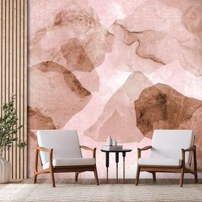 Fototapetas Artgeist Pink Terrazzo - Minimalist Background In Marble Watercolour Pattern, 175 cm x 245 cm