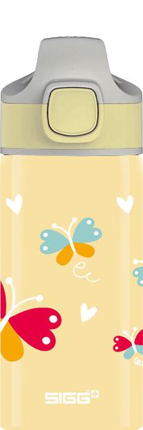 Vaikiška gertuvė Sigg Miracle Butterfly, 400 ml, 1 m., 6.6 cm, nerūdijantysis plienas, geltona sp.