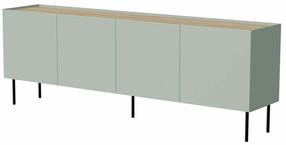 Komoda Cama Fellini, ąžuolo sp./žalia sp., 70 cm x 200 cm x 40 cm