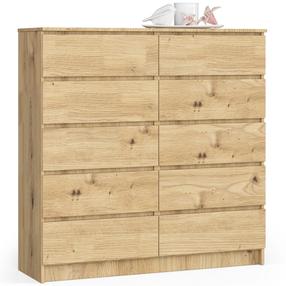 Komoda Akord Furniture Factory K120 94036010, ruda sp., 121 cm x 120 cm x 40 cm