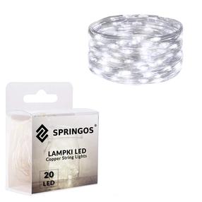 Lempučių girlianda Springos CL0027, 1.9 m, balta sp., 20 LED