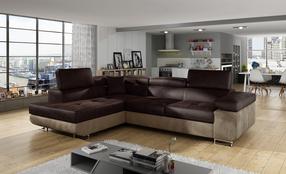 Kampinė sofa Anton Monolith 29, Monolith 09, tamsiai ruda sp., 202 x 275 cm x 90 cm