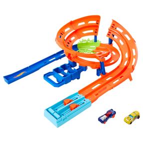 Автомобильная трасса Mattel Hot Wheels Whip Around Raceway HTK17, синий цв./oранжевый цв.