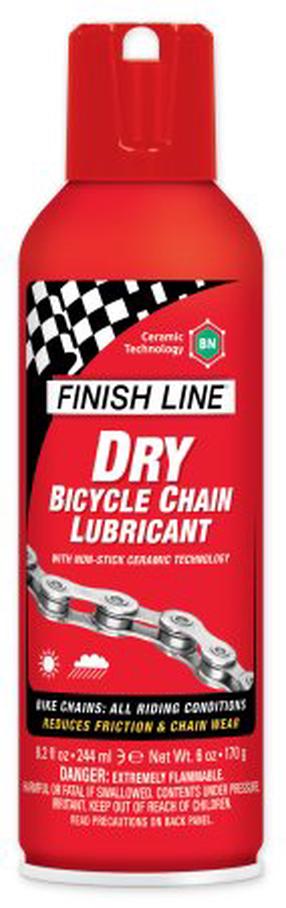 Dviračio grandinės alyva Finish Line Dry Bike Lube Aerosol, 240 ml