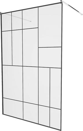 Dušo sienelė Mexen Kioto 800-120-002-01-78, 120 cm x 200 cm, juoda sp./chromo sp./grūdintas