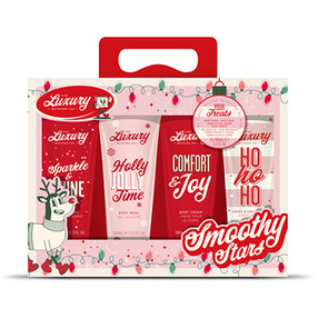 Ķermeņa kopšanas līdzekļu komplekts Grace Cole Christmas sweets, Cocoa & Vanilla, 4 gab.