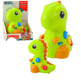 Interaktīva rotaļlieta, dinozaurs Lean Toys Baby, 12.5 cm, zaļa krās.