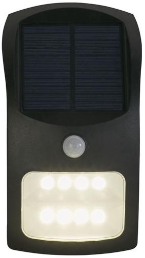 Sieninis lauko šviestuvas Searchlight Solar, 1.8W, LED, IP44, juoda sp., 11.6 cm x 20 cm