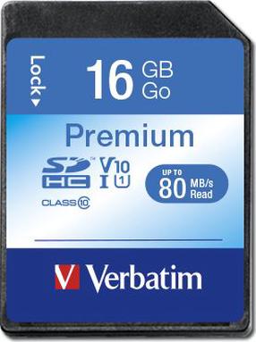Atminties kortelė Verbatim, 16 GB, 80 Mb/s - 10 Mb/s