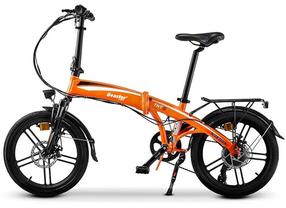 Электрический велосипед Beaster BS29B, 20″, 250 Вт, 8.8 Ач, oранжевый цв.