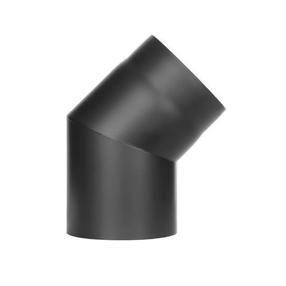 Ühendustoru nurk Jeremias D150/45, must v., 150 mm, 45 °