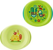 Lėkštutė Chicco Baby Dish Set, 1 m., plastikas, žalia sp.