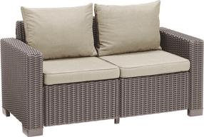 Lauko sofa Keter California 17193539, ruda sp./smėlio sp., 68 cm x 141 cm x 72 cm