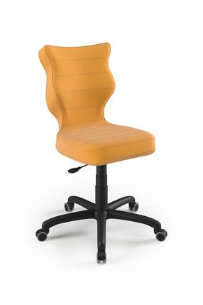 Laste töötool Petit Velvet 35, 64 x 64 x 99 cm, must v./kollane v.