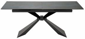 Valgomojo stalas išskleidžiamas Luciano, mėlyna sp./juoda sp., 180 - 230 cm x 90 cm x 75 cm