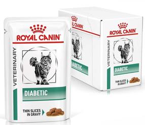 Mitrā kaķu barība Royal Canin Veterinary Diet Diabetic, 0.085 kg x 12 gab.