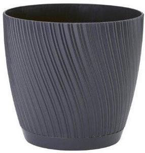 Gėlių vazonas Form Plastic Mika 170 10489424, polipropilenas (pp), Ø 17 cm, juoda sp.