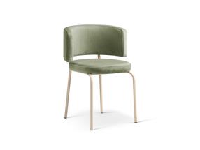 Kėdžių rinkinys Cosmopolitan Design Dora Velvet, matinė, kreminė sp./žalia sp., 57 cm x 58 cm x 75 cm, 2 vnt.