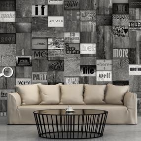 Tapetai Artgeist Mosaic Of Words WSR10M752, 1000 cm x 50 cm