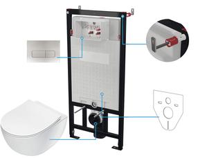 Pakabinamojo unitazo komplektas potinkinis Deante Poenia, 51 cm x 36 cm