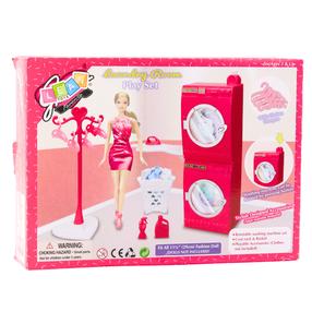 Mööbel, komplekt Lean Toys Laundry Room, roosa v.