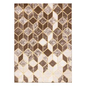 Ковер комнатные Hacano Trex Geometric, коричневый цв./бежевый цв., 190 см x 140 см