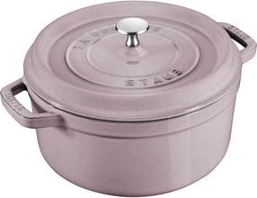 Emaliuotas ketaus puodas Staub 40508-859-0, Ø24 cm, 3.7 l, violetinė sp.