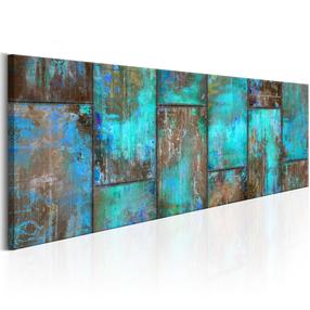 Reprodukcija Artgeist Metal Mosaic: Blue KR33, 120 cm x 40 cm