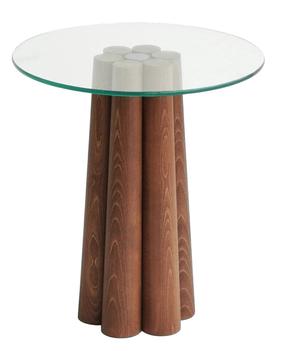 Kavos staliukas Kalune Design Pianeta, riešuto sp., 45 cm x 45 cm x 50 cm