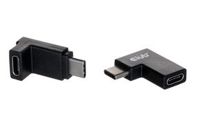 Adapteris Club 3D CAC-1528 USB Type-C male, USB Type-C female, juoda sp.