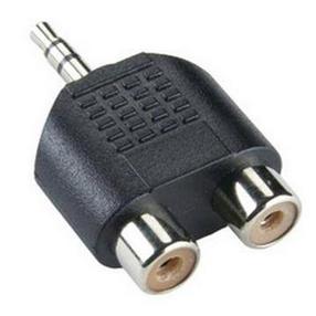 Адаптер Sbox 3.5mm Male to Dual RCA Female 3.5 mm male, 2 x RCA female, черный цв.