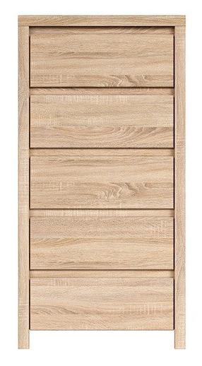 Komoda Kaspian KOM5S, ąžuolo, 56 cm x 40.5 cm x 112.5 cm