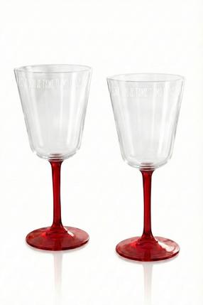 Vyno taurių komplektas Hermia Forever Us, stiklas, 0.28 l, 2 vnt., raudona sp.