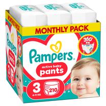 Sauskelnės-kelnaitės Pampers Active Baby, 3 dydis, 6 - 11 kg, 210 vnt.