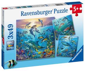 Dėlionė 3in1 Ravensburger Ocean Life, 147 vnt.