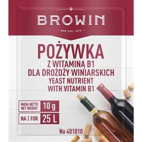 Fermentācijas piedeva, vīna rauga barojoša vide Biowin PO-B/401010, brūna krās.