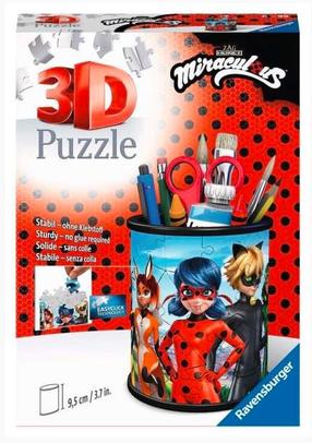 3D puzle Ravensburger Miraculous 11278, 7.7 cm x 7.7 cm, 54 gab., daudzkrāsaina