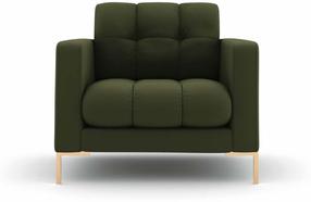 Atpūtas krēsls Cosmopolitan Design Bali, zelta krās./zaļa krās., 96 cm x 87 cm x 75 cm