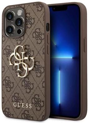 Telefona vāciņš Guess GUHCP14X4GMGBR, brūna krās., Apple