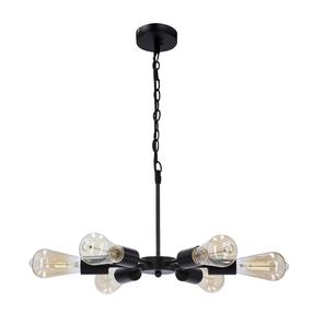 Šviestuvas kabinamas Candellux Lighting Sparta 36-09395, E27, 6 x 6 W, nėra gaubto / juoda sp.