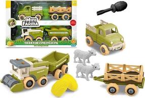 Игрушечные тракторы с аксессуарами Artyk Mini Farm, коричневый цв./зеленый цв.