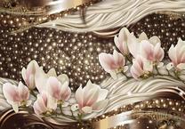 Fototapetas Artgeist Pearls And Magnolias 3XLFT125, 245 cm x 350 cm
