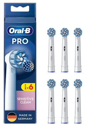 Elektrinio dantų šepetėlio galvutė Oral-B Pro Sensitive Clean, balta sp., 6 vnt.