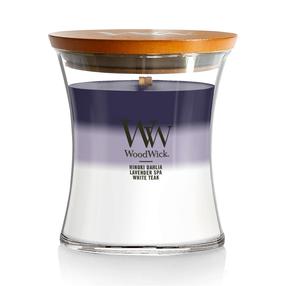 Свеча, ароматическая WoodWick Trilogy Evening Luxe, 65 час, 275 г, белый цв./фиолетовый цв.