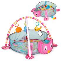 Aktyvumo kilimėlis EcoToys 3in1 30 Balls, 80 cm x 63 cm, rožinė sp.